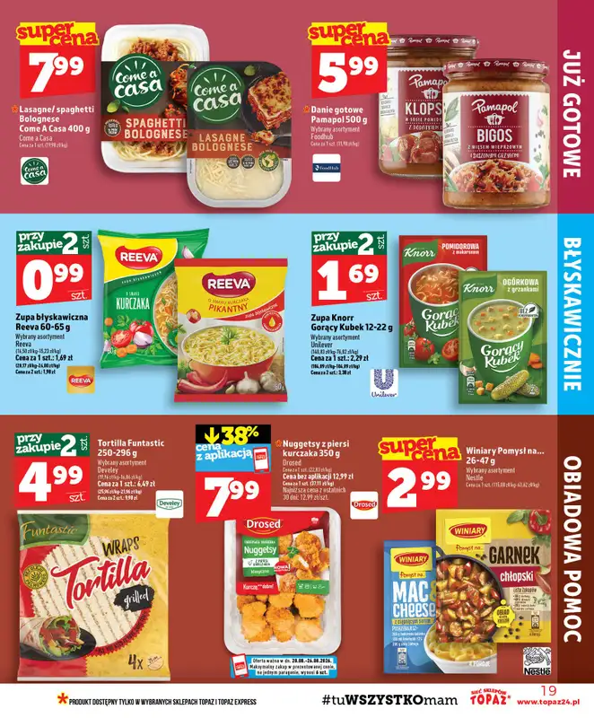 TOPAZ - gazetka promocyjna Gazetka od czwartku 20.08 do środy 26.08 - strona 19