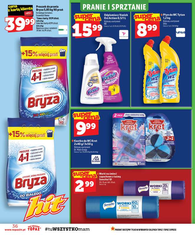 TOPAZ - gazetka promocyjna Gazetka od czwartku 20.08 do środy 26.08 - strona 36