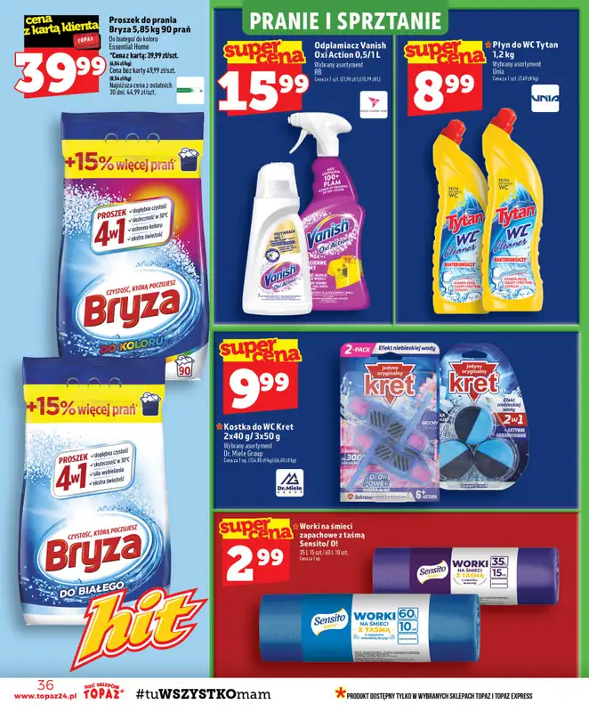 TOPAZ - gazetka promocyjna Gazetka od czwartku 20.08 do środy 26.08 - strona 36