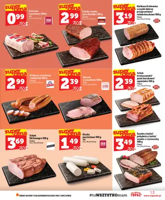 TOPAZ - gazetka promocyjna Gazetka od czwartku 20.08 do środy 26.08 - strona 13