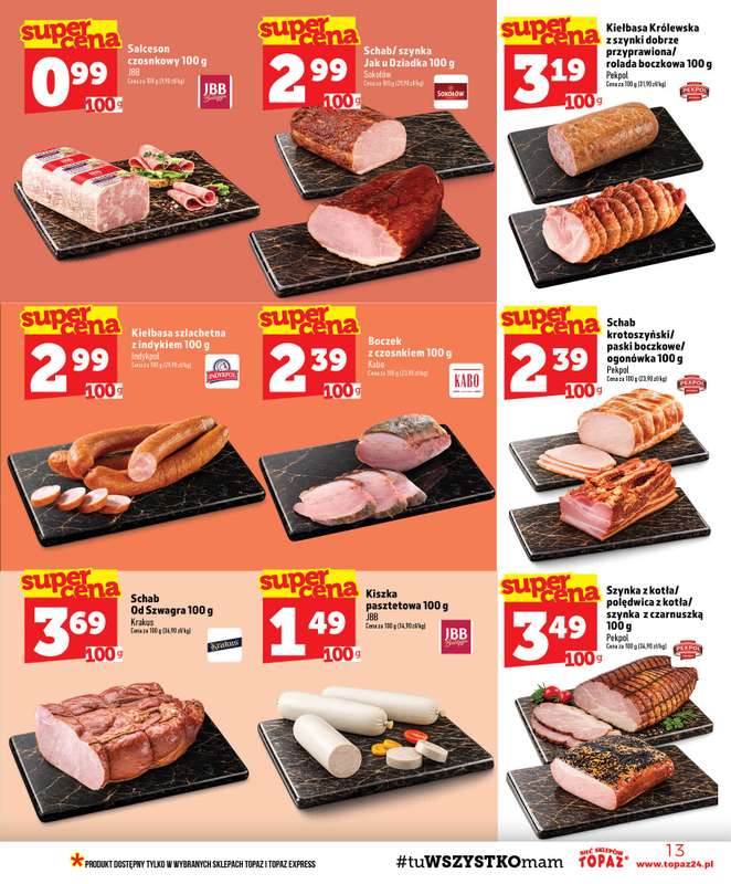 TOPAZ - gazetka promocyjna Gazetka od czwartku 20.08 do środy 26.08 - strona 13