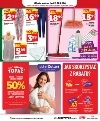TOPAZ - gazetka promocyjna Gazetka od czwartku 20.08 do środy 26.08 - strona 39