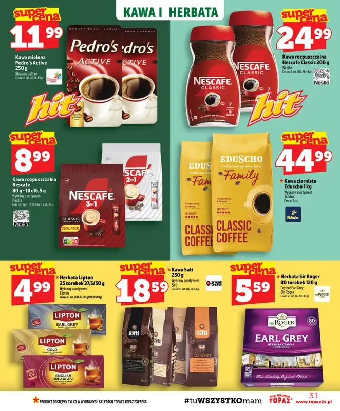 TOPAZ - gazetka promocyjna Gazetka od czwartku 20.08 do środy 26.08 - strona 31