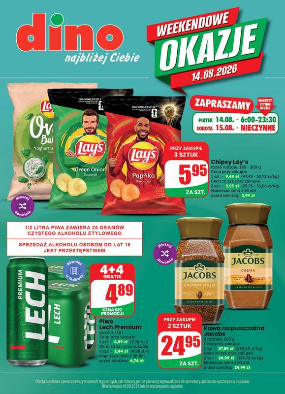 Dino - gazetka promocyjna Weekendowe okazje od piątku 14.08 do piątku 14.08