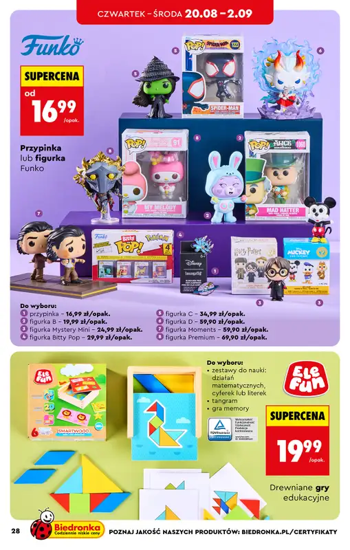 Biedronka - gazetka promocyjna Hity i inspiracje, od 17.08 od poniedziałku 17.08 do środy 02.09 - strona 28