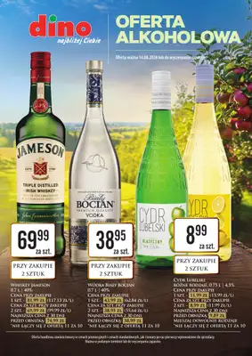 Dino - gazetka promocyjna Oferta alkoholowa od piątku 14.08 do piątku 14.08