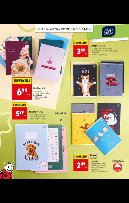 Biedronka - gazetka promocyjna Do Mojej szkoły idę od poniedziałku 20.07 do poniedziałku 31.08 - strona 74