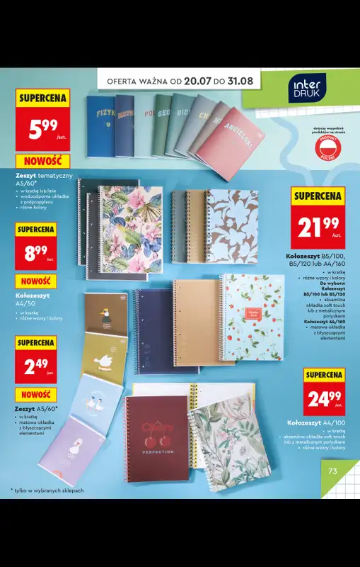 Biedronka - gazetka promocyjna Do Mojej szkoły idę od poniedziałku 20.07 do poniedziałku 31.08 - strona 77