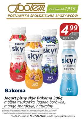 Społem - Blisko i Korzystnie - gazetka promocyjna Plakat promocyjny PSS Poznań od poniedziałku 17.08 do poniedziałku 31.08