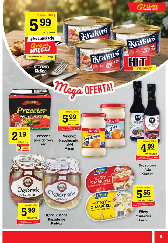 Gram Market - gazetka promocyjna Gazetka od środy 19.08 do wtorku 25.08 - strona 8
