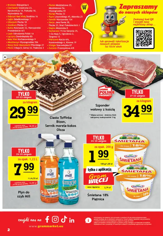 Gram Market - gazetka promocyjna Gazetka od środy 19.08 do wtorku 25.08 - strona 2