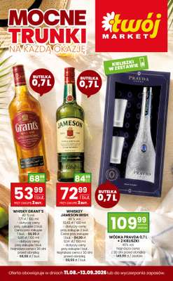 Twój Market - gazetka promocyjna Gazetka alkoholowa od piątku 14.08 do niedzieli 13.09
