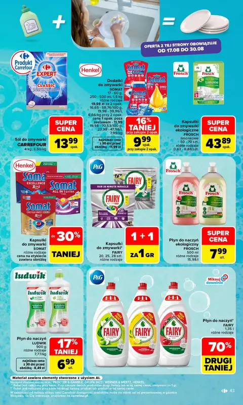 Carrefour - gazetka promocyjna Gazetka Carrefour od poniedziałku od poniedziałku 17.08 do soboty 22.08 - strona 45