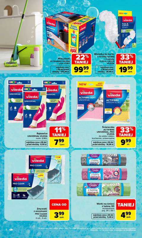 Carrefour - gazetka promocyjna Gazetka Porządki pełne okazji od poniedziałku 17.08 do niedzieli 30.08 - strona 8