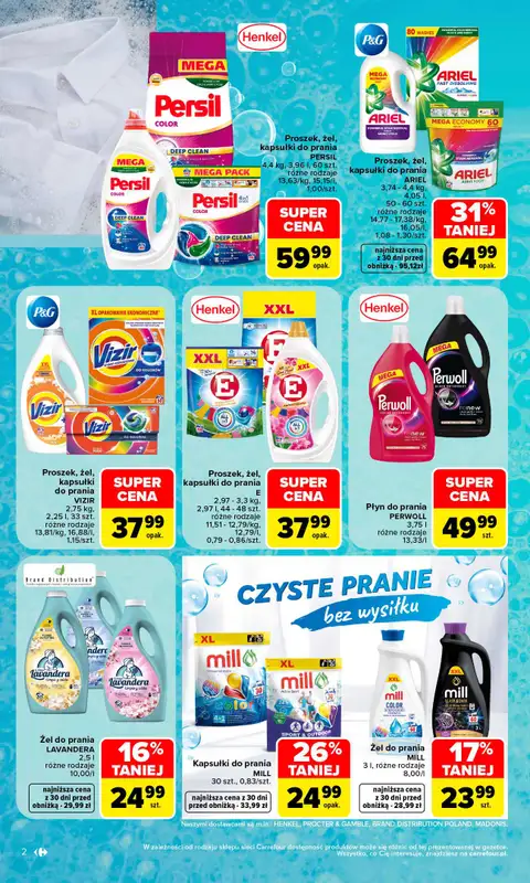 Carrefour - gazetka promocyjna Gazetka Porządki pełne okazji od poniedziałku 17.08 do niedzieli 30.08 - strona 2