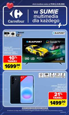 Carrefour - gazetka promocyjna Gazetka Multimedia dla każdego od poniedziałku 17.08 do soboty 05.09