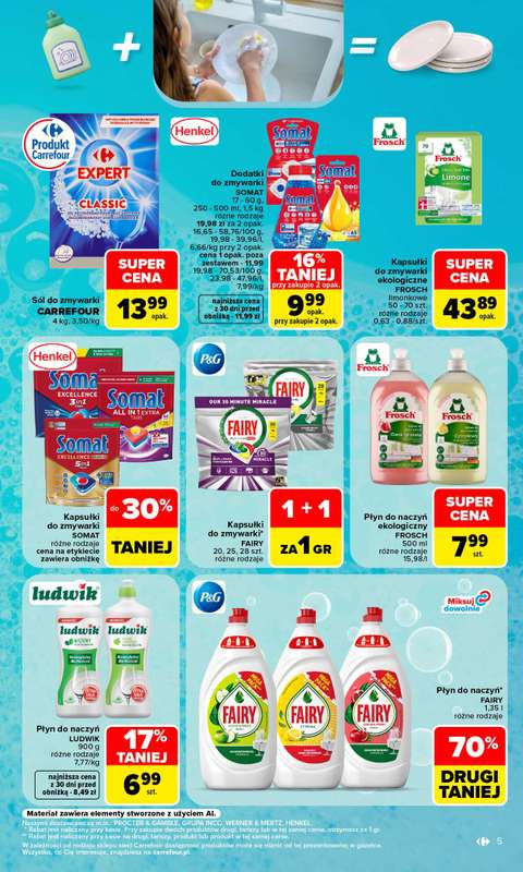 Carrefour Market - gazetka promocyjna Gazetka Porządki pełne okazji od poniedziałku 17.08 do niedzieli 30.08 - strona 5