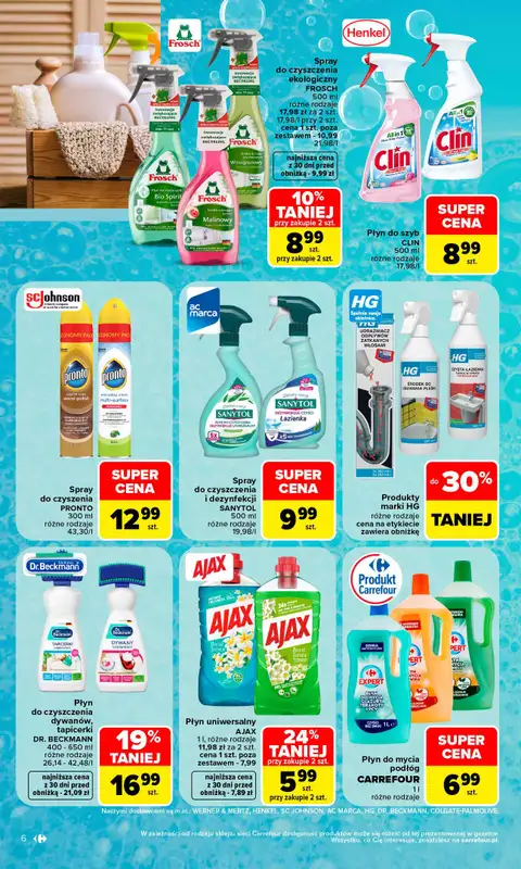 Carrefour Market - gazetka promocyjna Gazetka Porządki pełne okazji od poniedziałku 17.08 do niedzieli 30.08 - strona 6