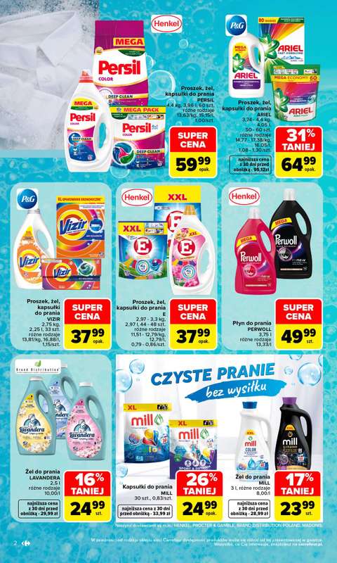 Carrefour Market - gazetka promocyjna Gazetka Porządki pełne okazji od poniedziałku 17.08 do niedzieli 30.08 - strona 2