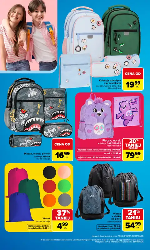 Carrefour - gazetka promocyjna Gazetka Szkolna oferta na plecaki, piórniki i worki od soboty 15.08 do soboty 12.09 - strona 6