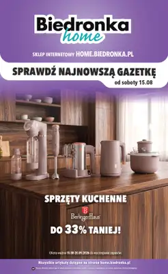 Biedronka Home - gazetka promocyjna Kuchnia gotowa na więcej od soboty 15.08 do poniedziałku 12.10