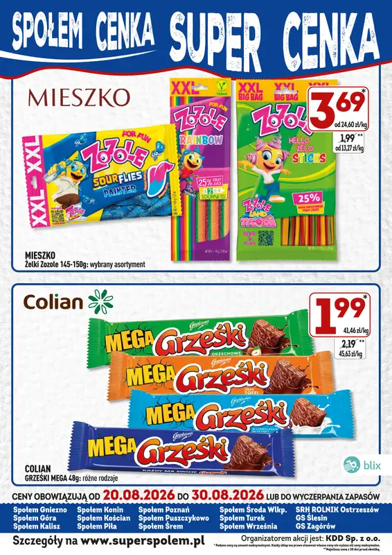 Społem - Blisko i Korzystnie - gazetka promocyjna Super Cenka od czwartku 20.08 do niedzieli 30.08 - strona 3