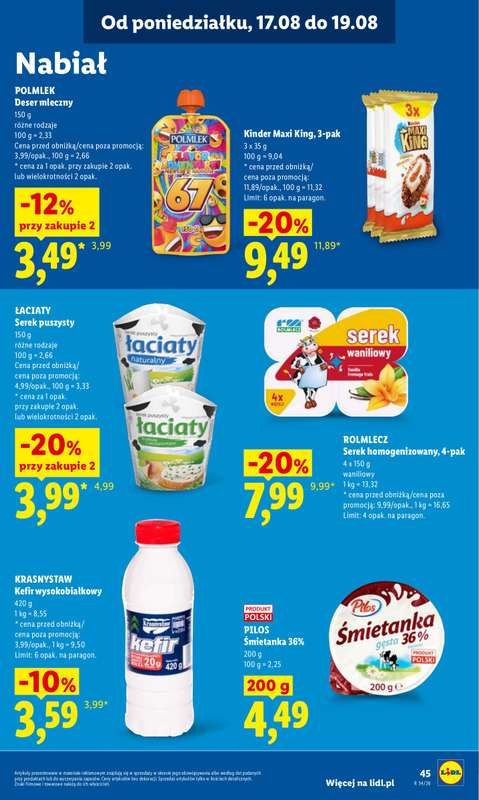 Lidl - gazetka promocyjna Oferta od poniedziałku od poniedziałku 17.08 do środy 19.08 - strona 49