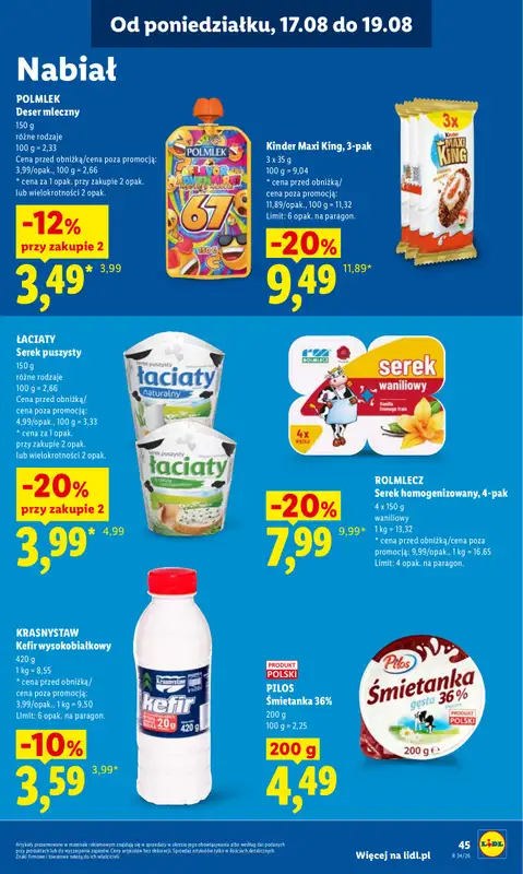 Lidl - gazetka promocyjna Oferta od poniedziałku od poniedziałku 17.08 do środy 19.08 - strona 49