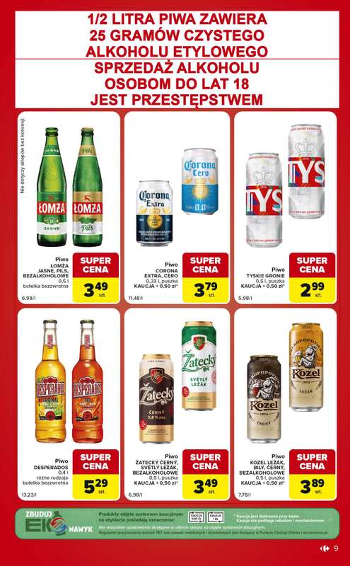Carrefour Market - gazetka promocyjna Gazetka Ekspresowe zakupy od wtorku 18.08 do poniedziałku 24.08 - strona 9