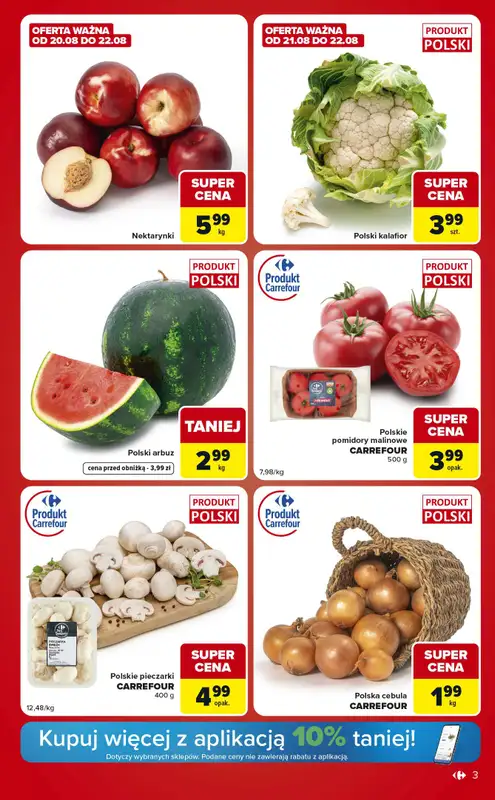 Carrefour Market - gazetka promocyjna Gazetka Ekspresowe zakupy od wtorku 18.08 do poniedziałku 24.08 - strona 3