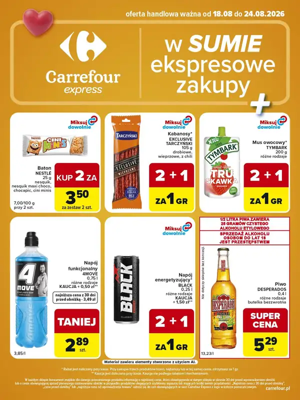 Carrefour Express - gazetka promocyjna Gazetka Express od wtorku 18.08 do poniedziałku 24.08 - strona 2