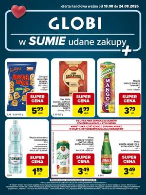 Globi - gazetka promocyjna Gazetka Globi od wtorku 18.08 do poniedziałku 24.08
