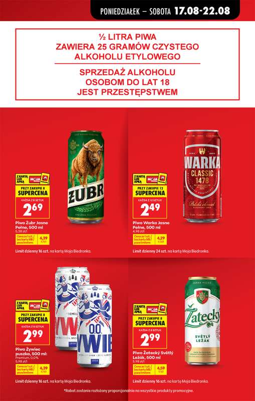 Biedronka - gazetka promocyjna Od poniedziałku od poniedziałku 17.08 do soboty 22.08 - strona 15