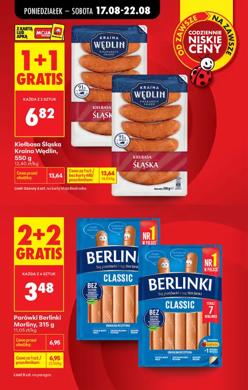 Biedronka - gazetka promocyjna Od poniedziałku od poniedziałku 17.08 do soboty 22.08 - strona 7