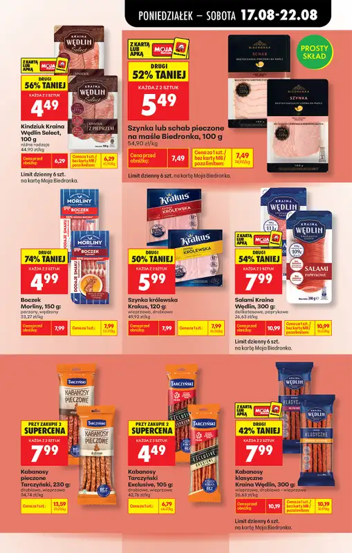 Biedronka - gazetka promocyjna Od poniedziałku, Z ladą tradycyjną od poniedziałku 17.08 do soboty 22.08 - strona 47
