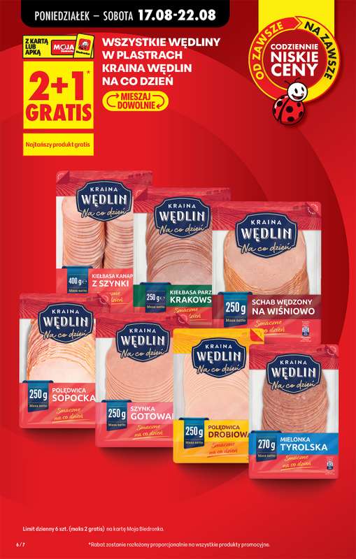 Biedronka - gazetka promocyjna Od poniedziałku, Z ladą tradycyjną od poniedziałku 17.08 do soboty 22.08 - strona 6