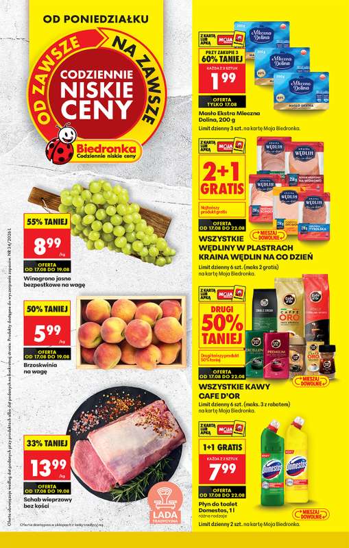 Biedronka - gazetka promocyjna Od poniedziałku, Z ladą tradycyjną od poniedziałku 17.08 do soboty 22.08