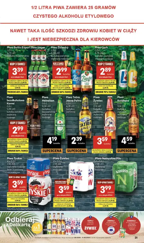 Delikatesy Centrum - gazetka promocyjna Gazetka  do środy 26.08 - strona 31