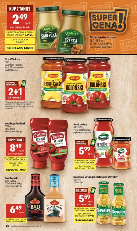 Delikatesy Centrum - gazetka promocyjna Gazetka  do środy 26.08 - strona 20