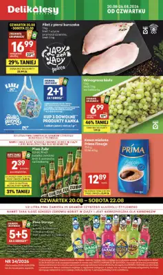 Delikatesy Centrum - gazetka promocyjna Gazetka  do środy 26.08