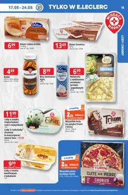 Leclerc - gazetka promocyjna Oferta E.Leclerc I Tanio to tu! od poniedziałku 17.08 do poniedziałku 24.08 - strona 15