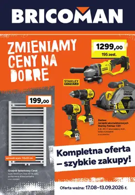 Bricoman - gazetka promocyjna Gazetka od poniedziałku 17.08 do niedzieli 13.09