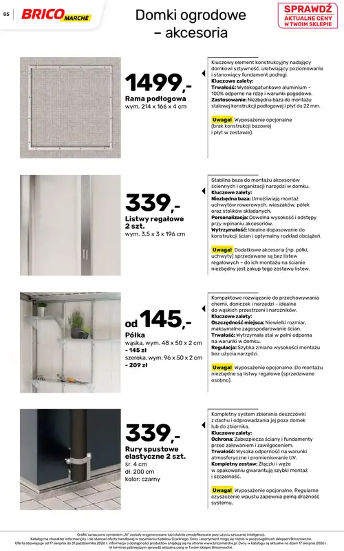 Bricomarche - gazetka promocyjna Jesienne inspiracje od poniedziałku 17.08 do soboty 31.10 - strona 85