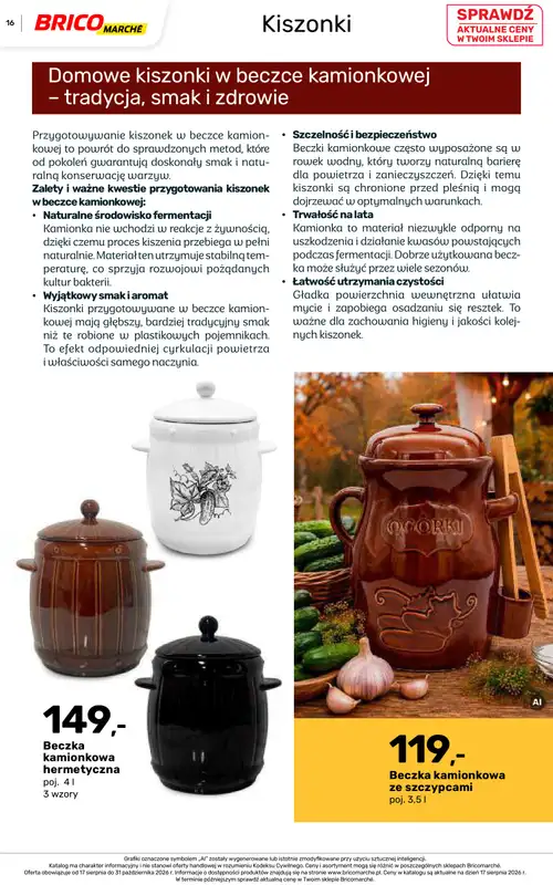 Bricomarche - gazetka promocyjna Jesienne inspiracje od poniedziałku 17.08 do soboty 31.10 - strona 16