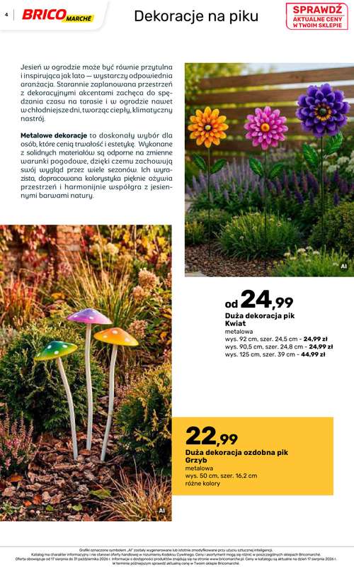 Bricomarche - gazetka promocyjna Jesienne inspiracje od poniedziałku 17.08 do soboty 31.10 - strona 4
