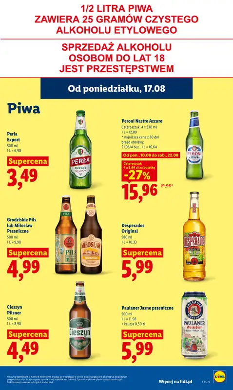 Lidl - gazetka promocyjna Oferta od poniedziałku od poniedziałku 17.08 do środy 19.08 - strona 59