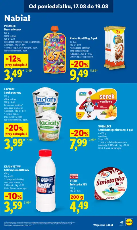 Lidl - gazetka promocyjna Oferta od poniedziałku od poniedziałku 17.08 do środy 19.08 - strona 49