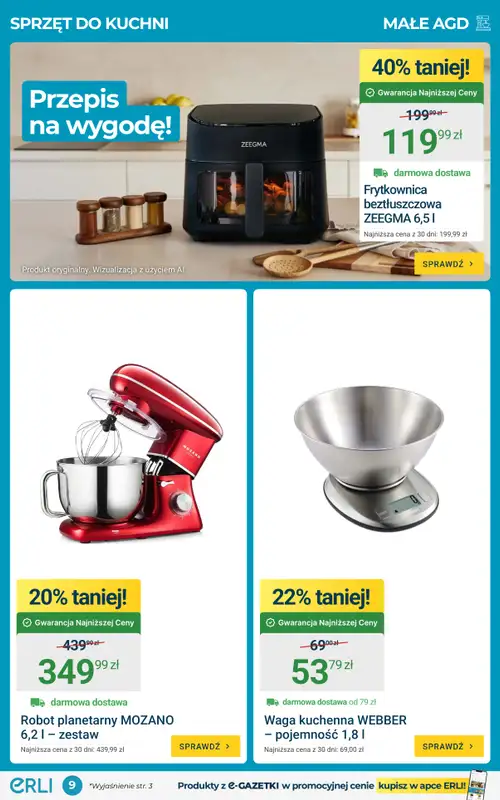 ERLI - gazetka promocyjna Gazetka od poniedziałku 17.08 do niedzieli 23.08 - strona 9