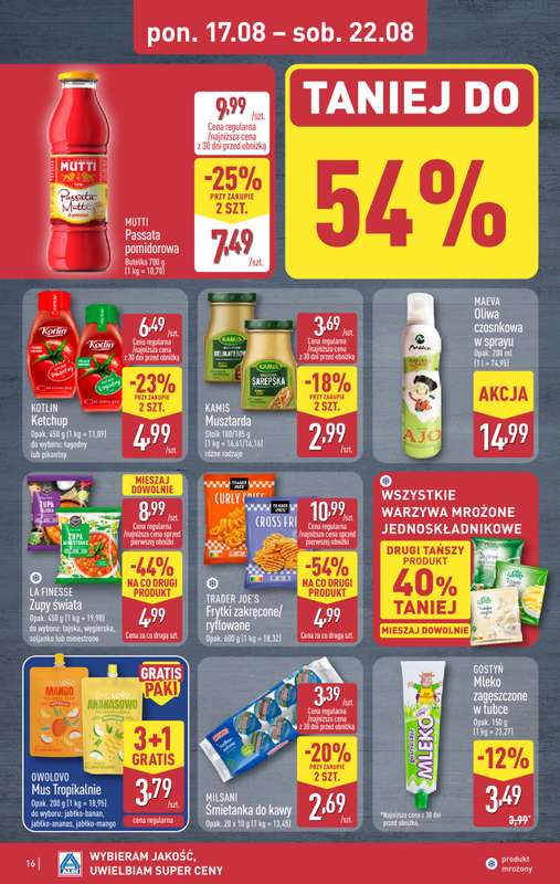 Aldi - gazetka promocyjna Pełny katalog! od poniedziałku 17.08 do soboty 22.08 - strona 16