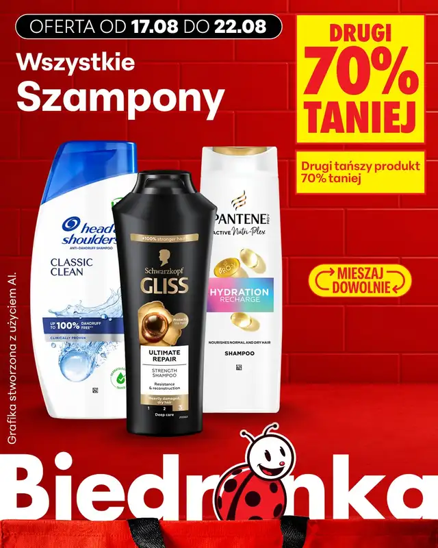 Biedronka - gazetka promocyjna Biedronkowe oszczędności od poniedziałku od poniedziałku 17.08 do środy 19.08 - strona 17